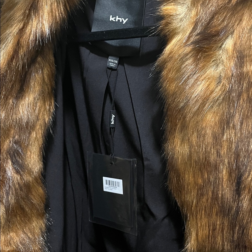 NWT KHY FAUX FUR JACKET IN CEDAR - Picture 10 of 10